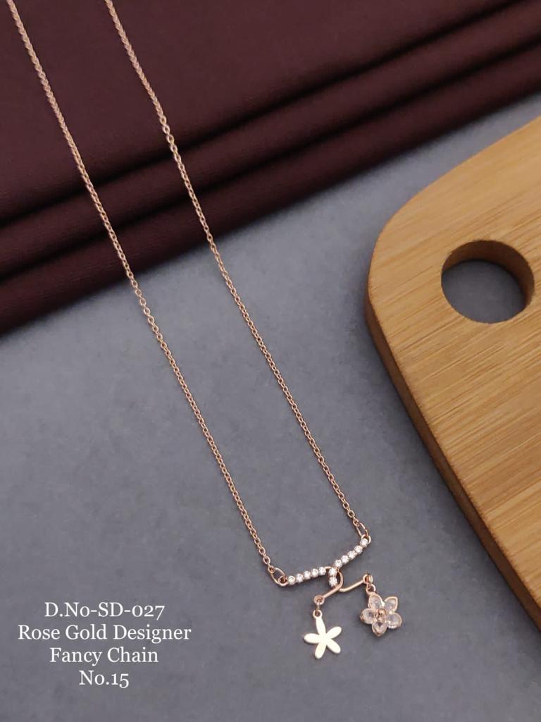 Rose Gold And Silver Designer Chain Catalog
